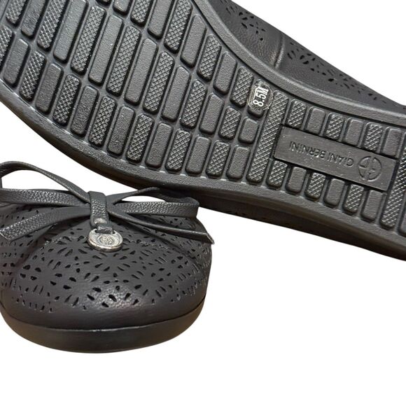 GIANI BERNINI Odeysa Memory Foam Perforated Ballet Round Toe Flats Black 8.5 - Picture 6 of 7